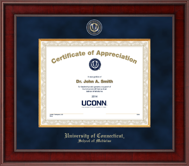 University of Connecticut School of Medicine certificate frame - Presidential Masterpiece Certificate Frame in Jefferson
