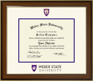 Weber State University Dimensions Diploma Frame in Westwood