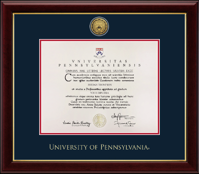 University of Pennsylvania diploma frame - Gold Engraved Medallion Diploma Frame in Gallery
