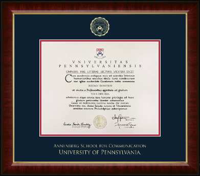 University of Pennsylvania diploma frame - Gold Embossed Diploma Frame in Murano