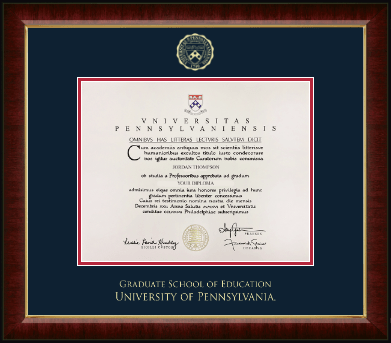 University of Pennsylvania diploma frame - Gold Embossed Diploma Frame in Murano