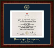 University of Pennsylvania diploma frame - Gold Embossed Diploma Frame in Murano