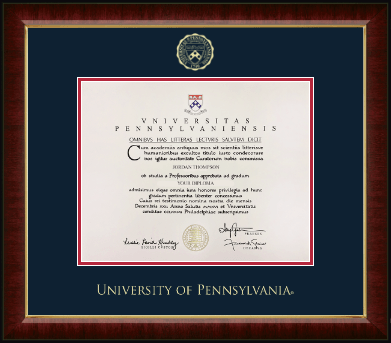 University of Pennsylvania diploma frame - Gold Embossed Diploma Frame in Murano