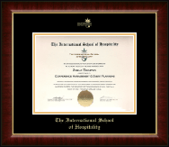 The International School of Hospitality certificate frame - Gold Embossed Certificate Frame in Murano