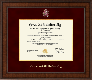 Texas A&M University - Galveston diploma frame - Presidential Masterpiece Diploma Frame in Madison