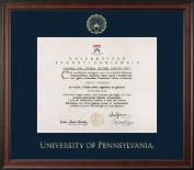 University of Pennsylvania Gold Embossed Diploma Frame in Studio