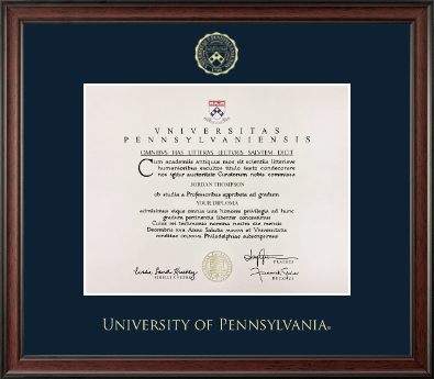 University of Pennsylvania diploma frame - Gold Embossed Diploma Frame in Studio