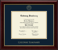 Gateway Seminary Gold Embossed Diploma Frame in Gallery