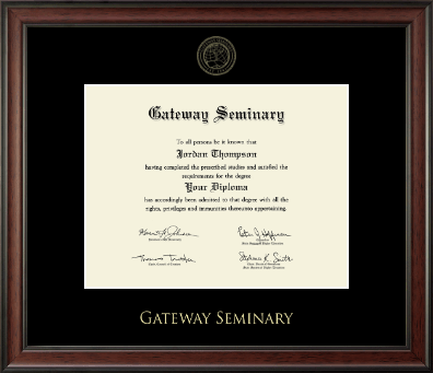 Gateway Seminary diploma frame - Gold Embossed Diploma Frame in Studio