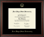 Fort Hays State University Gold Embossed Diploma Frame in Studio