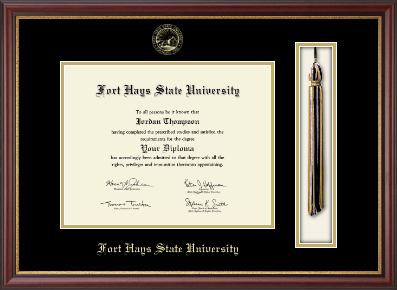 Fort Hays State University diploma frame - Tassel & Cord Diploma Frame in Newport