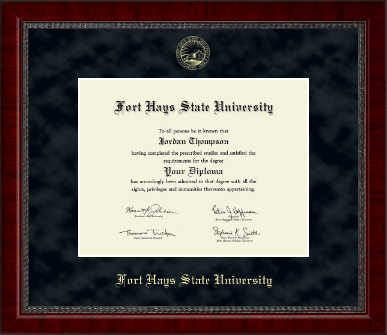 Fort Hays State University diploma frame - Gold Embossed Diploma Frame in Sutton