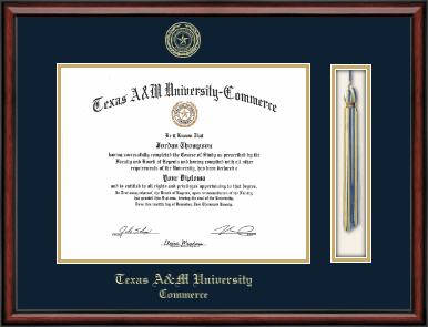 Texas A&M University - Commerce diploma frame - Tassel & Cord Diploma Frame in Southport