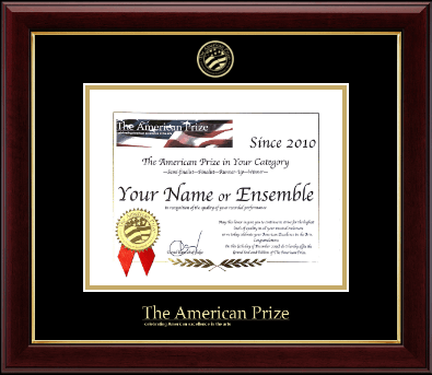 The American Prize certificate frame - Gold Embossed Certificate Frame in Gallery