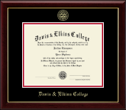 Davis & Elkins College Gold Embossed Diploma Frame in Gallery