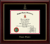 Kappa Sigma Fraternity Gold Embossed Certificate Frame in Gallery