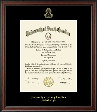 University of South Carolina Salkehatchie diploma frame - Gold Embossed Diploma Frame in Studio