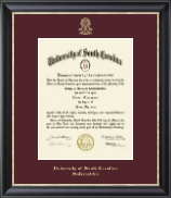 University of South Carolina Salkehatchie Gold Embossed Diploma Frame in Noir