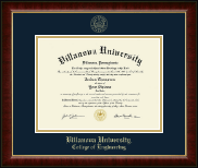 Villanova University Gold Embossed Diploma Frame in Murano