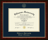 Villanova University Gold Embossed Diploma Frame in Murano