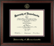 University of Massachusetts Amherst Gold Embossed Diploma Frame in Studio