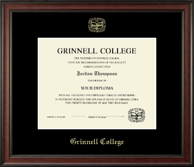 Grinnell College diploma frame - Gold Embossed Diploma Frame in Studio