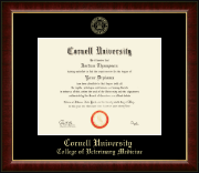 Cornell University Gold Embossed Diploma Frame in Murano
