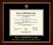 Texas A&M University diploma frame - Gold Embossed Diploma Frame in Murano