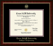 Texas A&M University Gold Embossed Diploma Frame in Murano