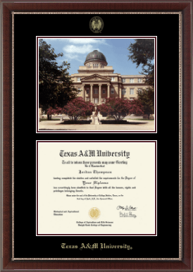 Texas A&M University diploma frame - Campus Scene Diploma Frame in Chateau