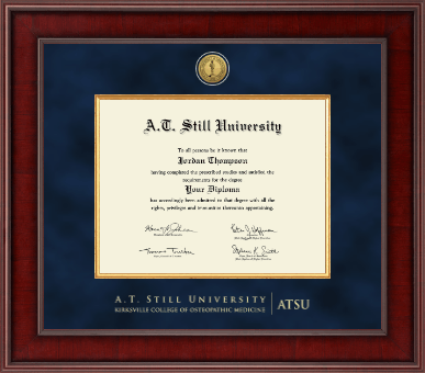 A.T. Still University diploma frame - Presidential Gold Engraved Diploma Frame in Jefferson