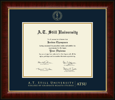 A.T. Still University diploma frame - Gold Embossed Diploma Frame in Murano