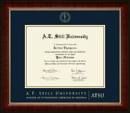 A.T. Still University diploma frame - Gold Embossed Diploma Frame in Murano