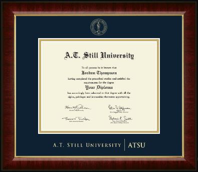 A.T. Still University diploma frame - Gold Embossed Diploma Frame in Murano