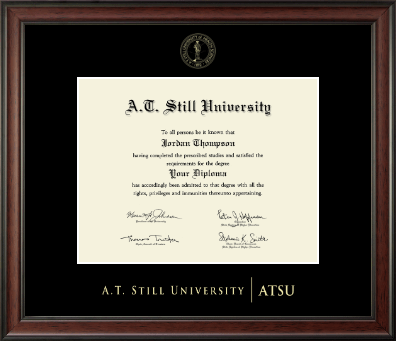 A.T. Still University diploma frame - Gold Embossed Diploma Frame in Studio