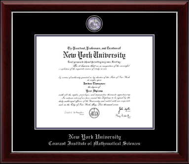 New York University diploma frame - Masterpiece Medallion Diploma Frame in Gallery Silver