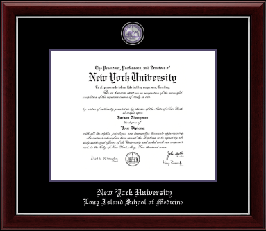 New York University diploma frame - Masterpiece Medallion Diploma Frame in Gallery Silver