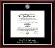New York University Masterpiece Medallion Diploma Frame in Gallery Silver