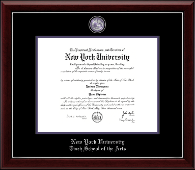 New York University diploma frame - Masterpiece Medallion Diploma Frame in Gallery Silver