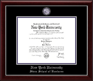 New York University Masterpiece Medallion Diploma Frame in Gallery Silver