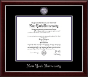 New York University diploma frame - Masterpiece Medallion Diploma Frame in Gallery Silver