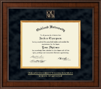 Oakland University diploma frame - Presidential Masterpiece Diploma Frame in Madison