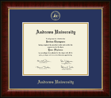 Andrews University diploma frame - Gold Embossed Diploma Frame in Murano