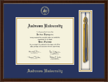 Andrews University diploma frame - Tassel Edition Diploma Frame in Delta