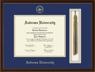 Andrews University diploma frame - Tassel & Cord Diploma Frame in Delta