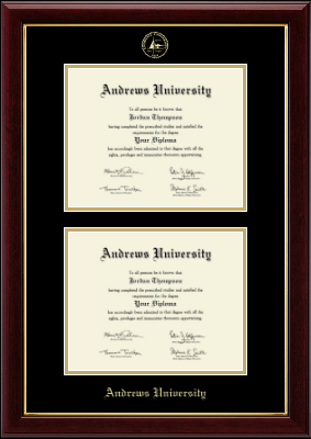 Andrews University diploma frame - Double Diploma Frame in Gallery