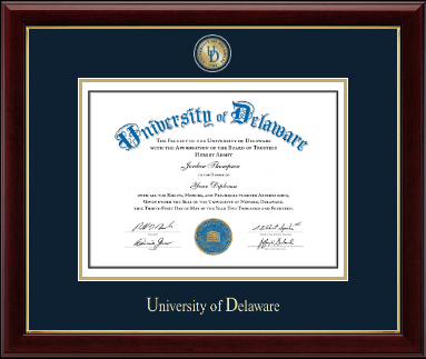 University of Delaware diploma frame - Masterpiece Medallion Diploma Frame in Gallery