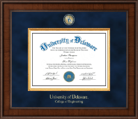 University of Delaware Presidential Masterpiece Diploma Frame in Madison