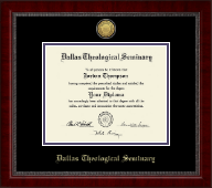 Dallas Theological Seminary Gold Engraved Medallion Diploma Frame in Sutton