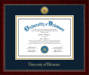 University of Delaware Gold Engraved Medallion Diploma Frame in Sutton